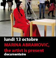 lundi 13 octobre : Marina Abramovic the artist is present